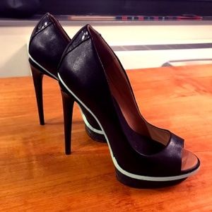 Black L.A.M.B. Stilettos - Size 7